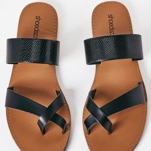 Just Fab Chloe Black Slide Sandal